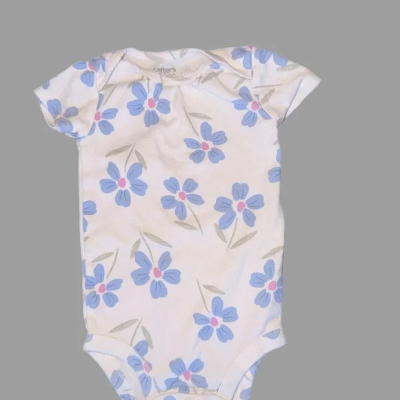 Carter's Baby Girl Bodysuit Bundle | 4 Pieces | Floral | 12 Months | Like New - Picture 4 of 5